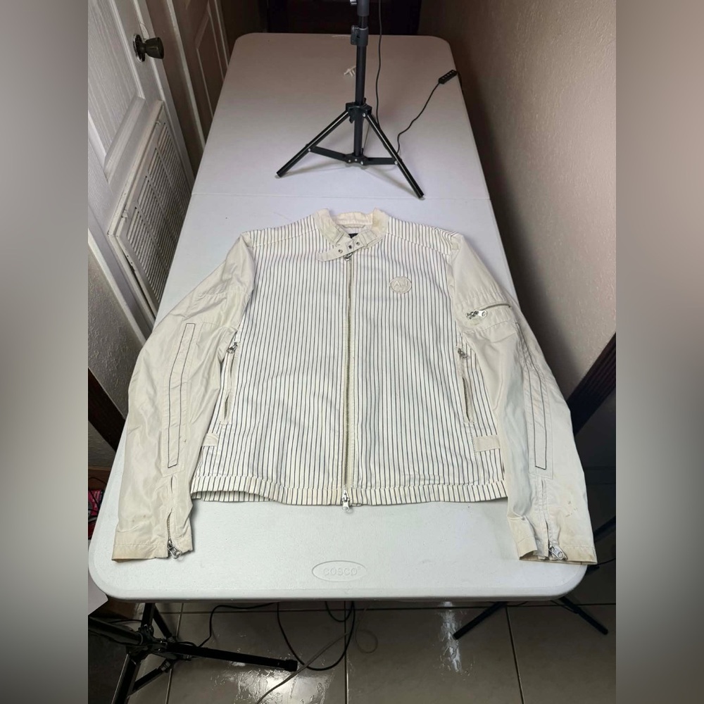 Vintage Armani Jeans Pinstripe Jacket
Size XL